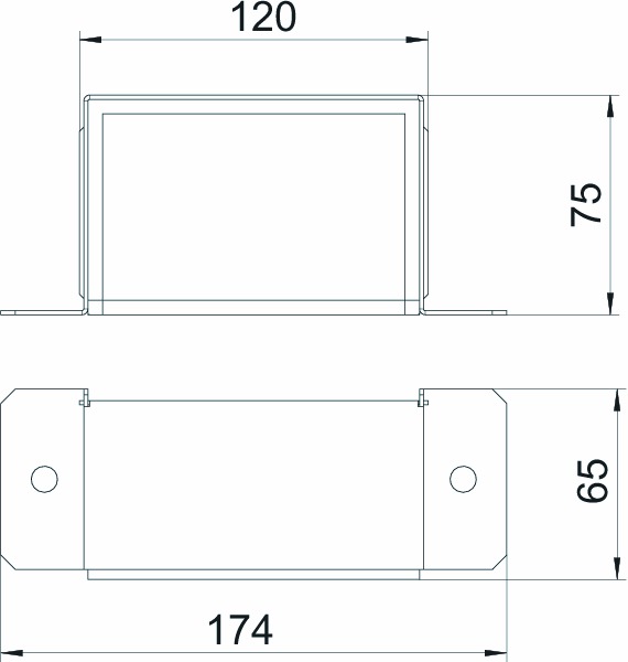 Endstück 70x110, St, FS I30 li/re vz 120x75mm