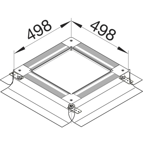 Unterflur-Gerätedose 340mm quadrat 120-170mm