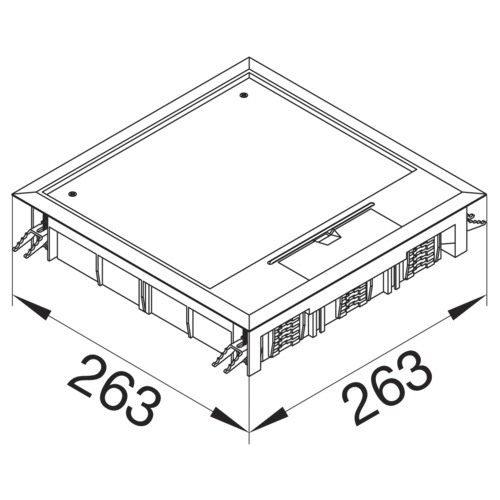 Unterflur-Tank leer Kst gr 263x263mm 75/70mm