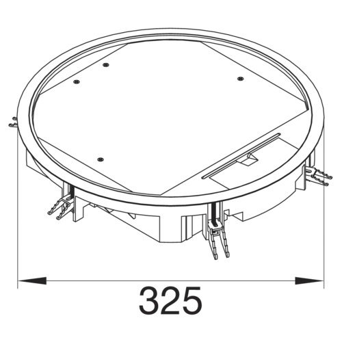 Unterflur-Tank leer Kst gr 325x325mm 75/70mm