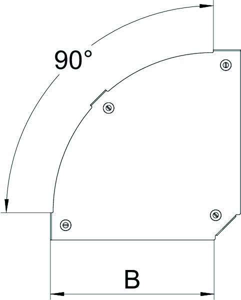 Deckel Bogen vz Drehriegel B100mm f.Kabelrinne Geeignet für Kabelleiter