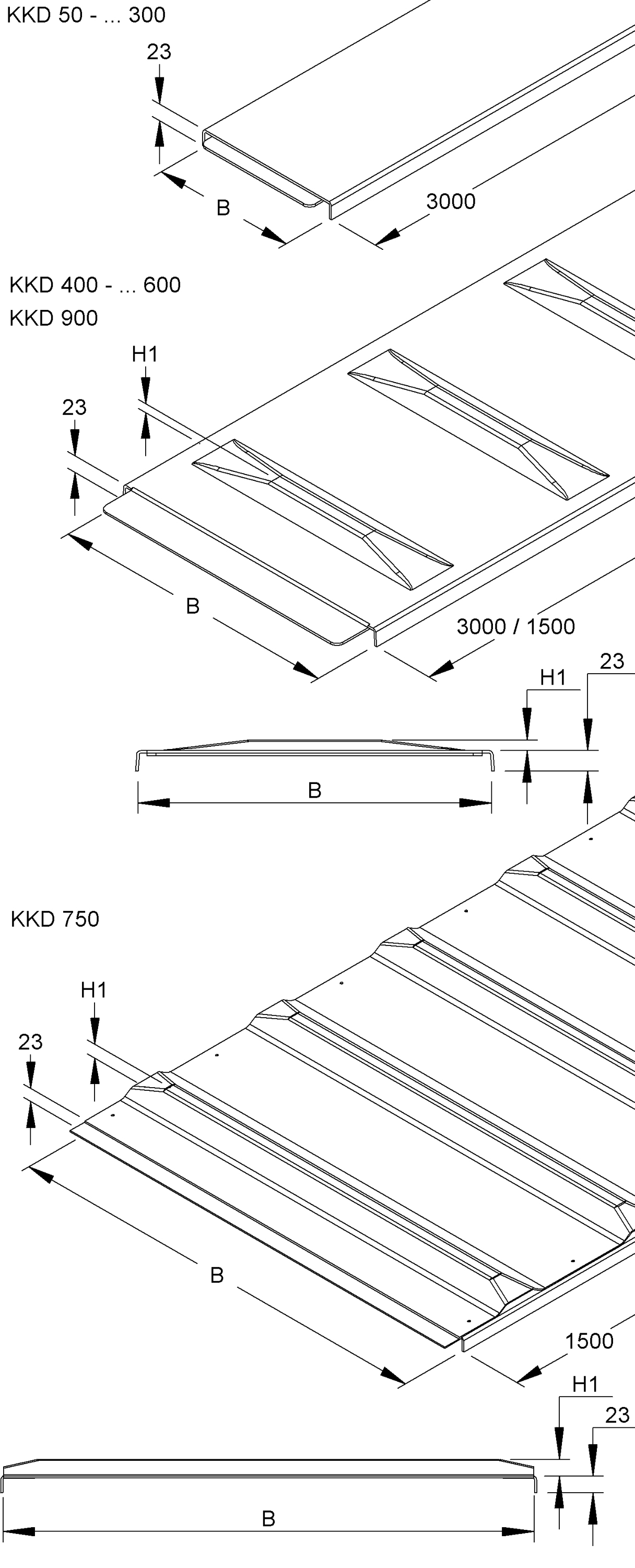 Deckel GFK Deckelkl 400x3000mm f.Kabelrinne Geeignet für Kabelleiter