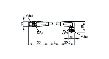 Sensor-Aktorkabel 3p 1,5m M8 Male ger M8 PUR hfr Polyurethan (PUR)