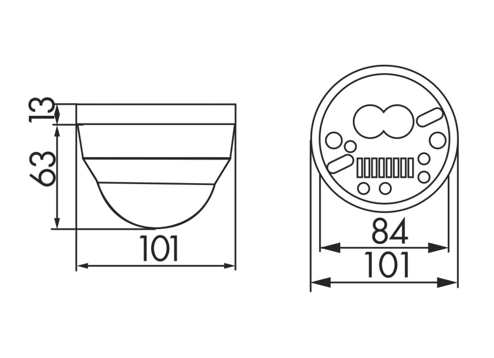 Präsenzmelder AP 360° 110-240V ws mt IP54 Fernbedienbar 2300W