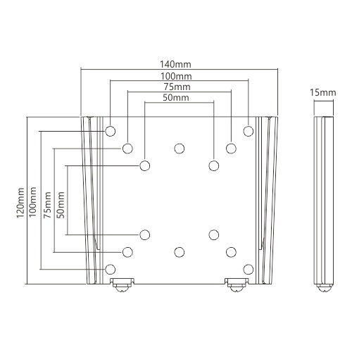 Wandhalterung Monitor 20kg sw