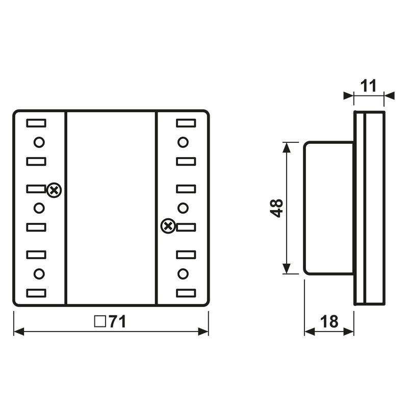 Tastsensor KNX LS UP perlmutt 1f 2pkt Mit Busankopplung m.LED-Anz