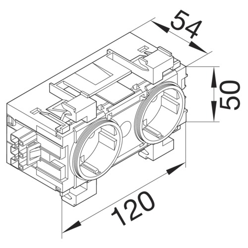 Steckdose 2f rt mt GEB-K IP20