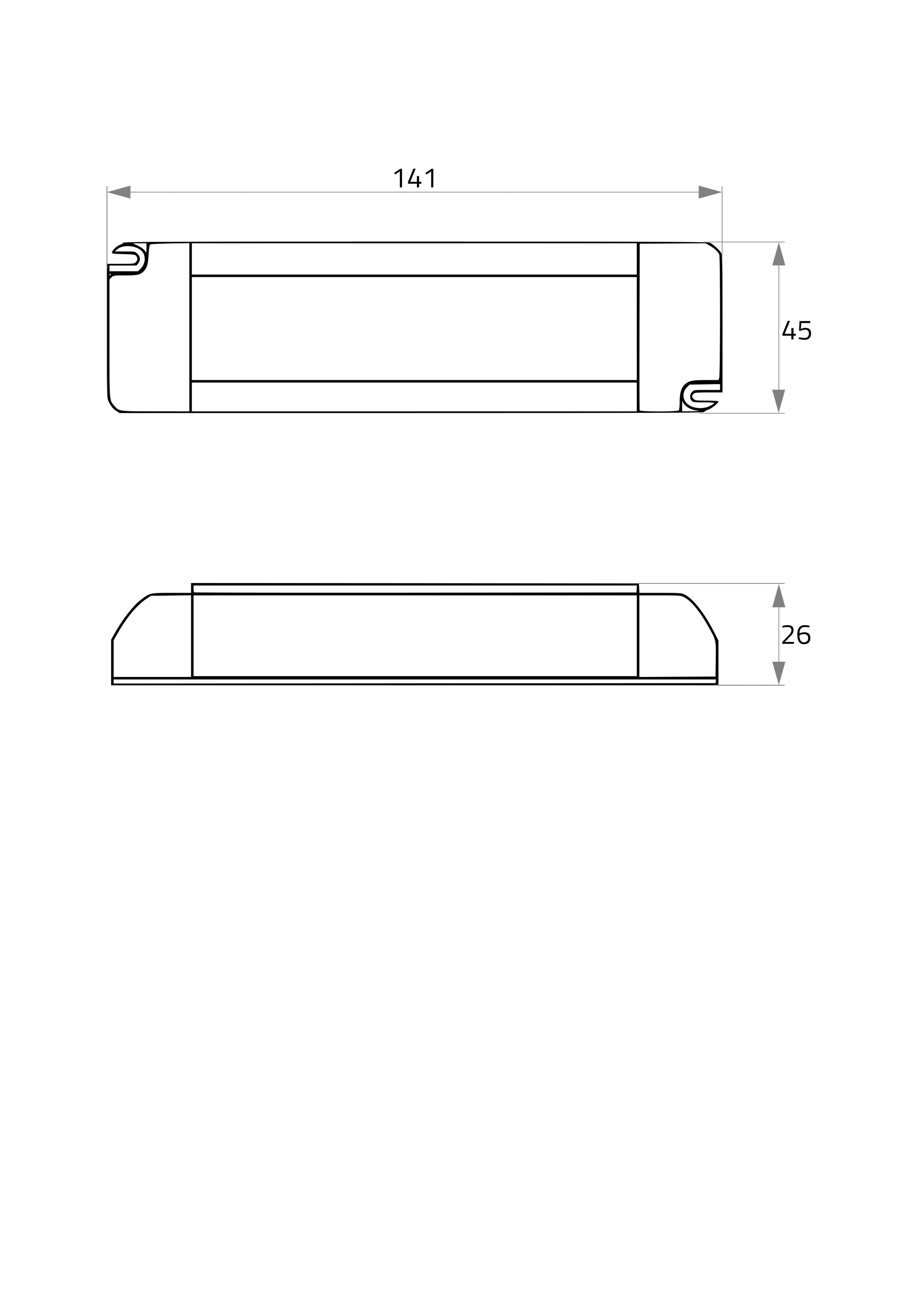 LED-Trafo 3-16W 350mA 10-54V IP20 Kstgeh dyn 141x45x26mm