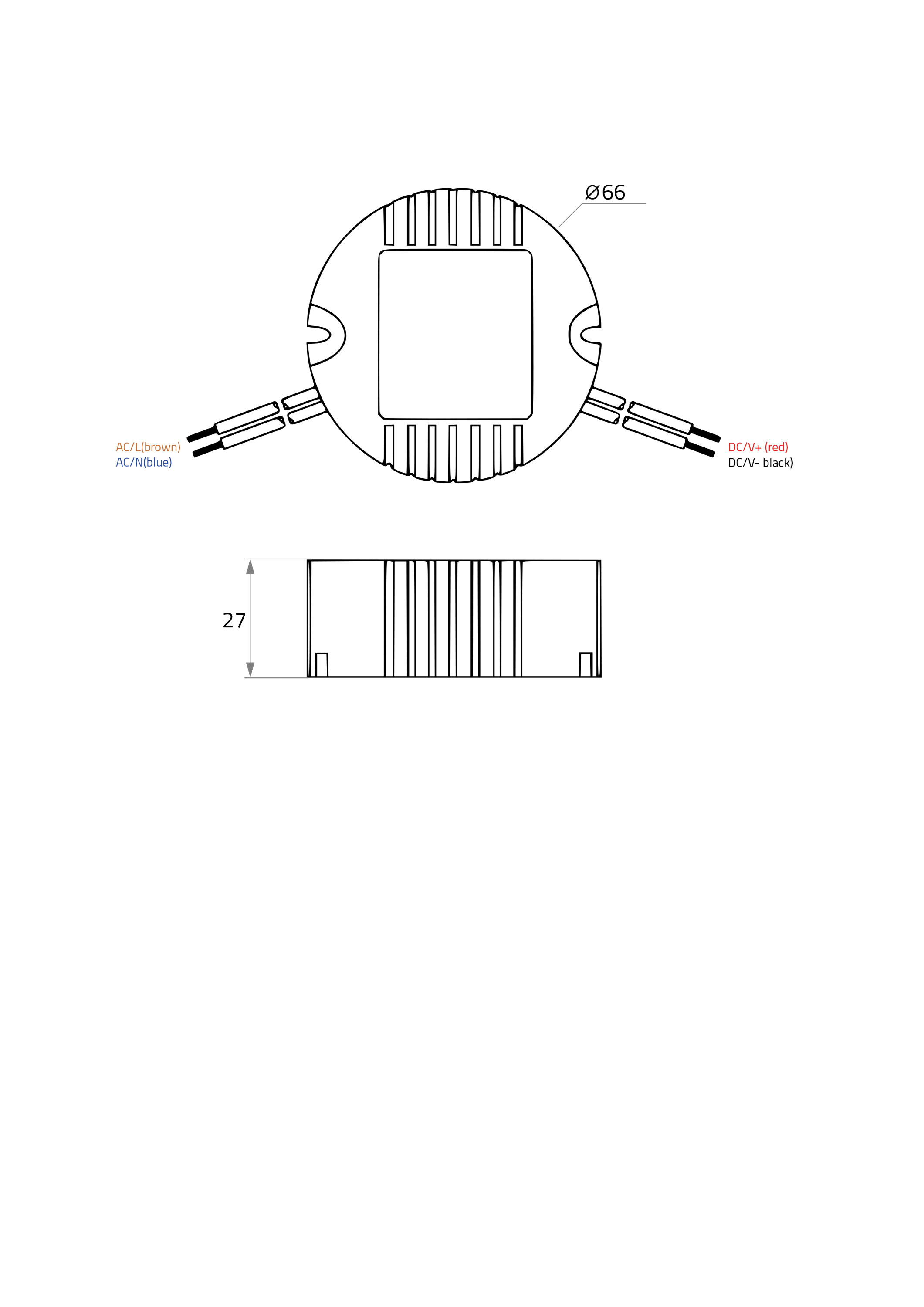 LED-Trafo 8-10,5W 350mA 23-30V IP64 dim Dimmung Phasenabschnitt Kstgeh dyn