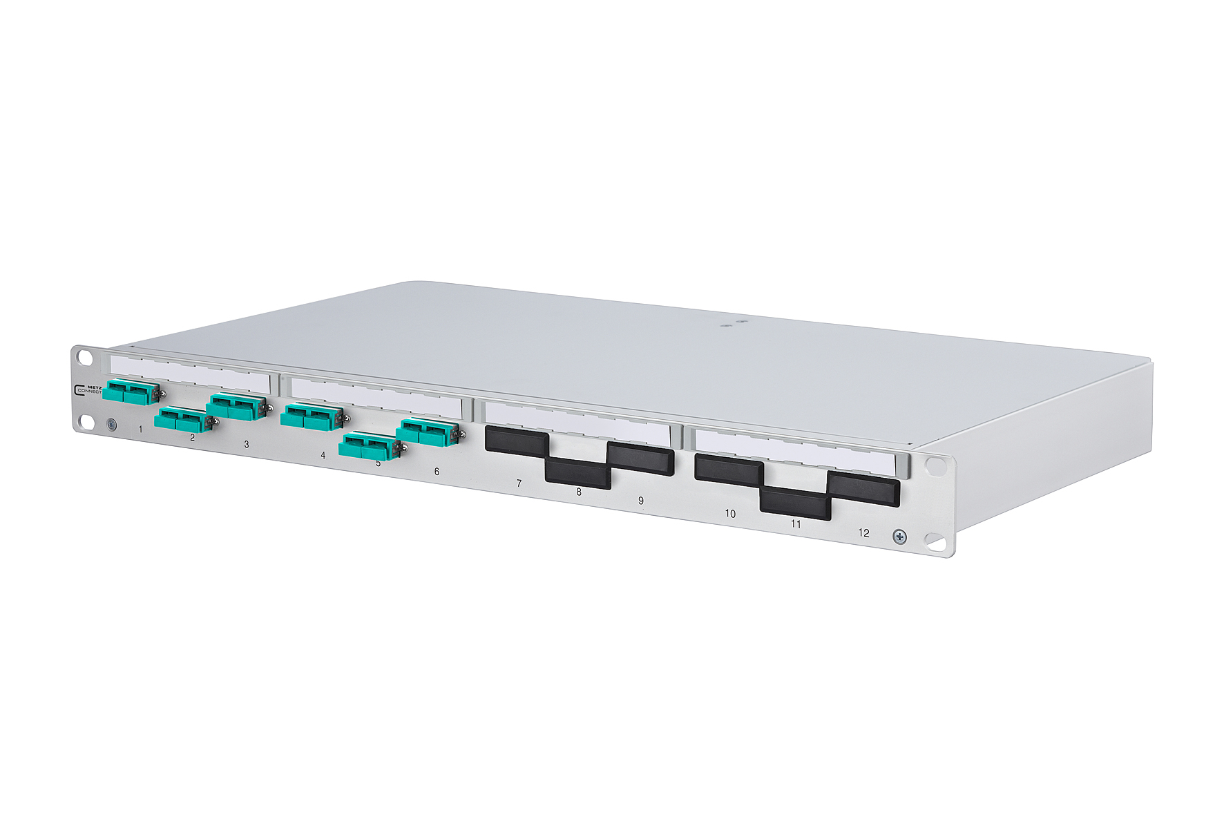 LWL-Patchpanel 6f SC-D 1HE OM3 19Zoll m.Pigtails max:12f