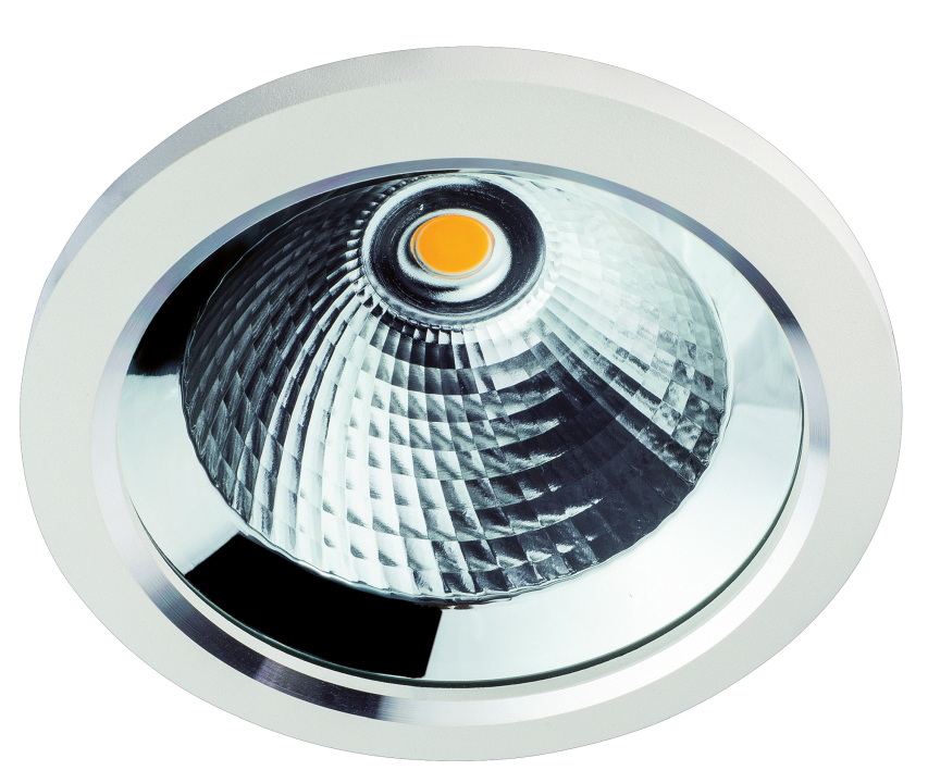 LED-Einbaustrahler 14W CALA 3000K 1176lm Konv 1LED Alu IP43 ws mt RF:hochglänzend