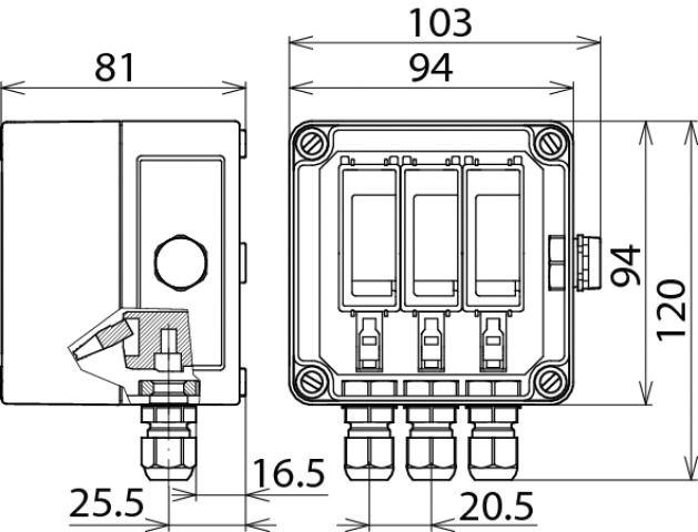 Überspannungsableiter DC Netzform- opt 1000VDC 4kV Direktmont 12,5kA