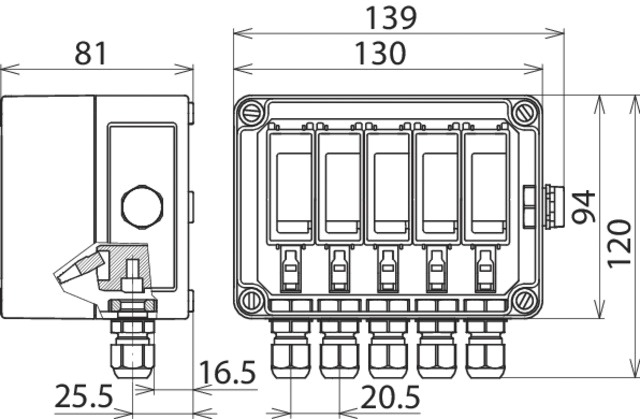 Überspannungsableiter DC Netzform- opt 1000VDC 4kV Direktmont 12,5kA