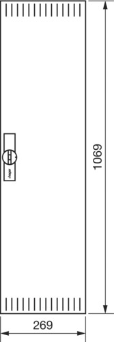 Schutztür IP31 ST H1067xB270xT12mm
