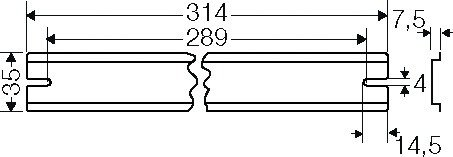 Tragschiene ST g/vz L214mm Langl 35/7,5mm Hut_35/7,5mm