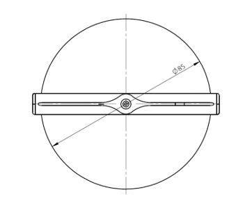 Federdeckel Kst hfr Ø85xmm Federdeckel rnd