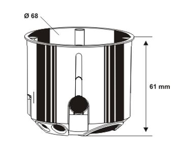 Verbindungsdose HW luftd Ø68x61mm Kst IP30 Ger/VerbDose/kast rnd