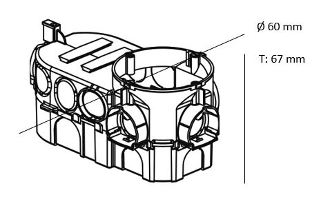 Elektronikdose oval Kst oval IP20