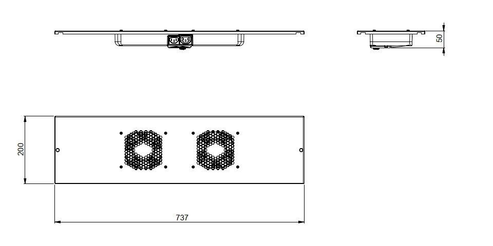 Schaltschranklüftung IP20 230-240VAC VDC Dachlüfter 169m3/h 16W