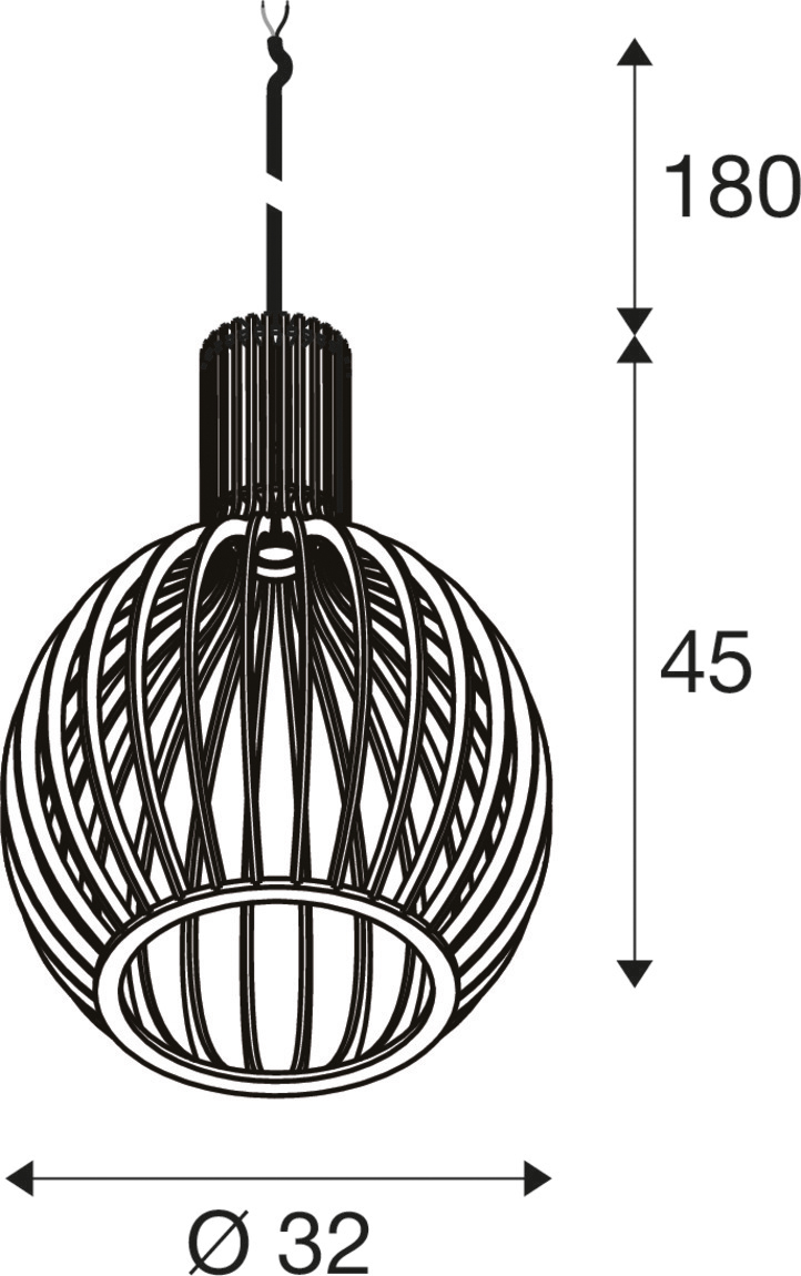 LED-Pendelleuchte 60W br E27 IP20 1LED LED austauschbar Ø320mm