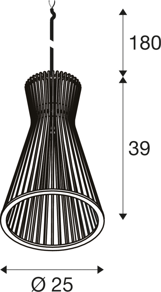 LED-Pendelleuchte 60W br E27 IP20 1LED LED austauschbar Ø250mm