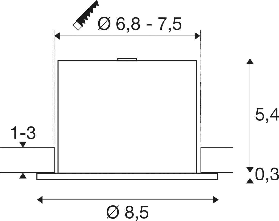 LED-Einbaustrahler 7W 2700-6500K 670lm Konv sw 1LED ST IP20 mt mediumstrahlend