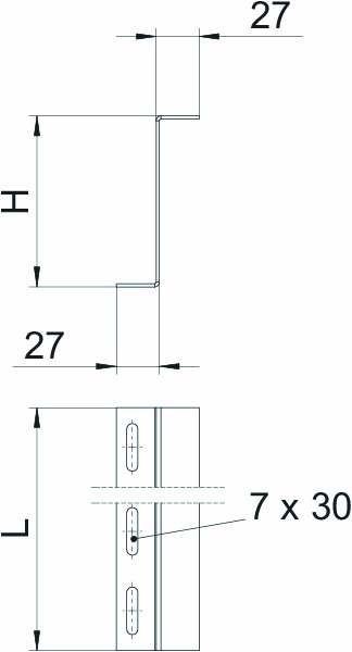 Trennsteg 110x3000mm BKRS-Serie schraub Gitterrinne f.Gitterrinne f.Kabelrinne