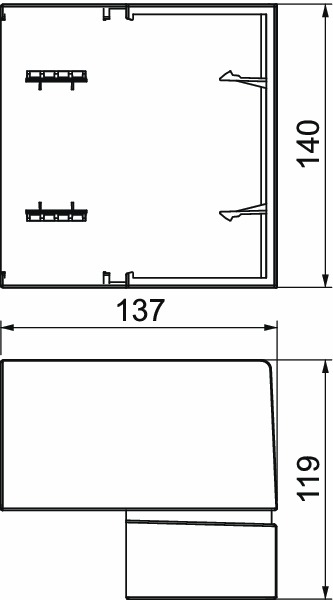 Außeneck GEB-K 70x130mm SIGNA BASE HFT 85-95° Kst rws RAL9010 hfr unbeh