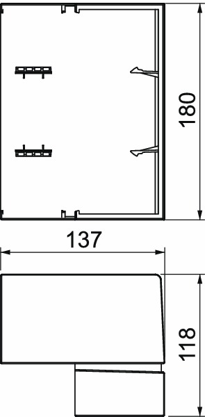 Außeneck GEB-K 70x170mm SIGNA BASE HFT 85-95° Kst rws RAL9010 hfr unbeh