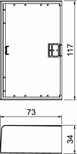 Endstück GEB-K 110x70mm SIGNA BASE Kst li/re rws RAL9010 hfr unbeh