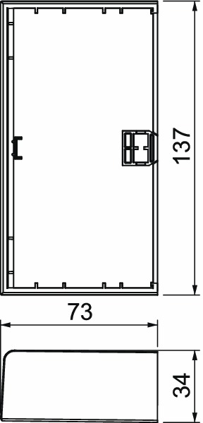 Endstück GEB-K 130x70mm SIGNA BASE Kst li/re rws RAL9010 hfr unbeh