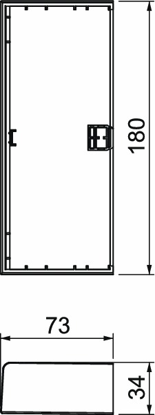 Endstück GEB-K 170x70mm SIGNA BASE Kst li/re rws RAL9010 hfr unbeh