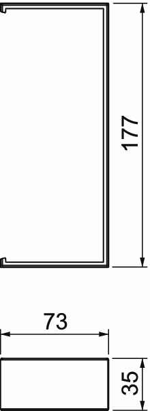 Stoßabdeckung GEB-K Kst SIGNA BASE 170mm rws selbstkleb unbeh RAL9010 hfr