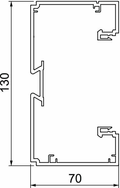 Geräteeinbaukanal Kst SIGNA BASE GEB-K 130x70mm rws RAL9010 unbeh 7456qmm