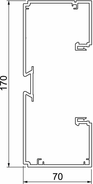 Geräteeinbaukanal Kst SIGNA BASE GEB-K 170x70mm rws RAL9010 unbeh 10056qmm