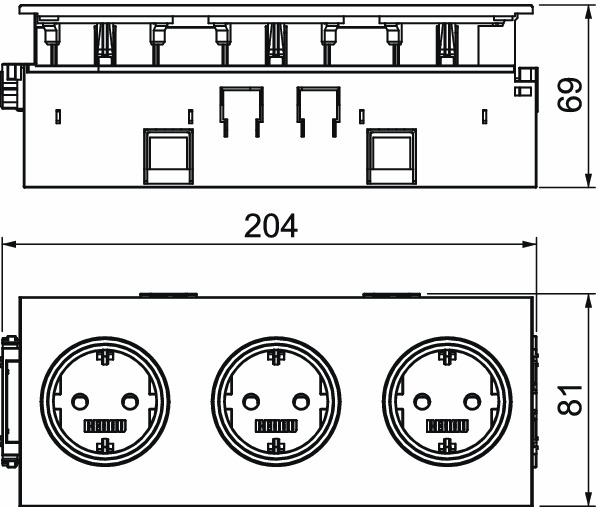 Steckdose 3f rws mt SIGNA IN GEB-K IP20