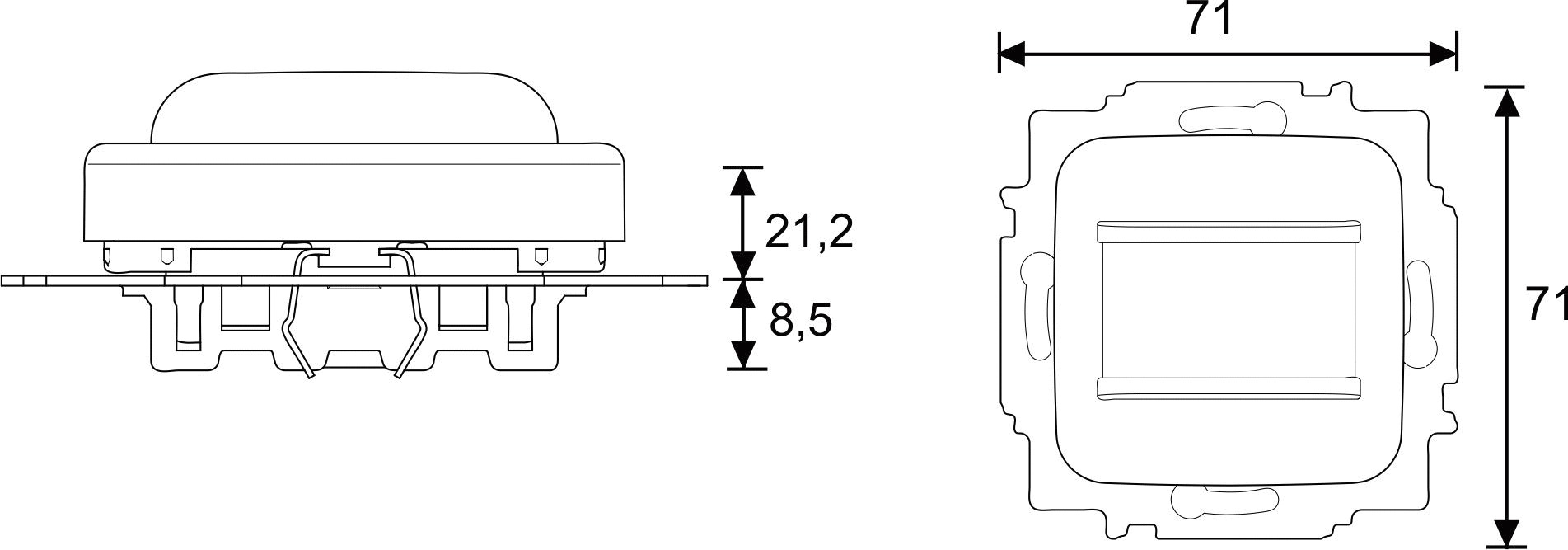 Bewegungsmelder-Bus free@ UP anth 0-180° 1,2m Reichweite: 6m