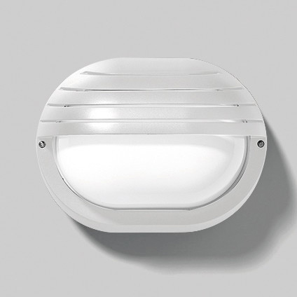 Ovalanbauleuchte NUOVA EKO 60W HV ws E27 IP44 254x187x123mm