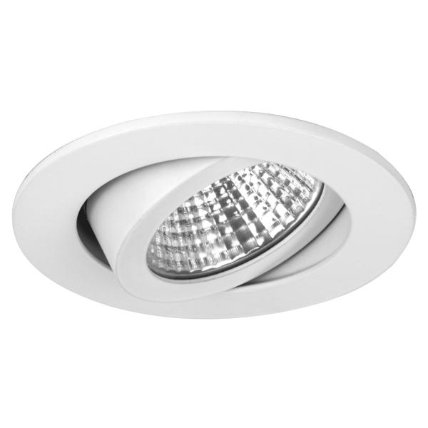 LED-Einbaustrahler 7W 2700K 740lm Konv ws mt 1LED Alu IP20 RF:hochglänzend