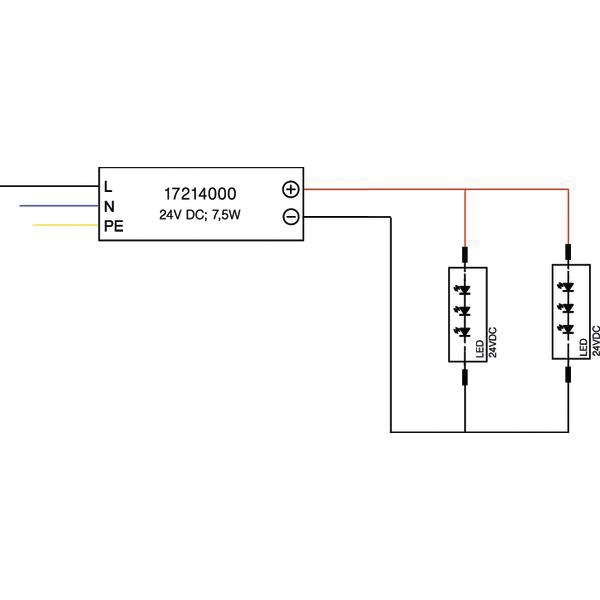 LED-Trafo 1-7,2W 24V IP20 Kstgeh stat 68x35x21mm