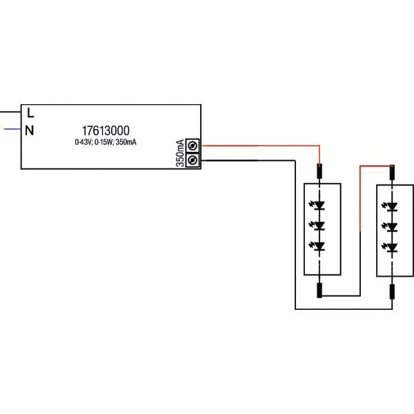 LED-Trafo 1-15W 350mA 43V IP20 Kstgeh dyn 115x34x19mm