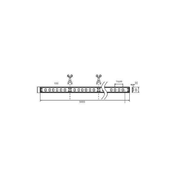 LED-Lichtband 19,2W/m rgbw 4000K 5000mm 120Stk/m IP00 LED nicht austauschbar DC