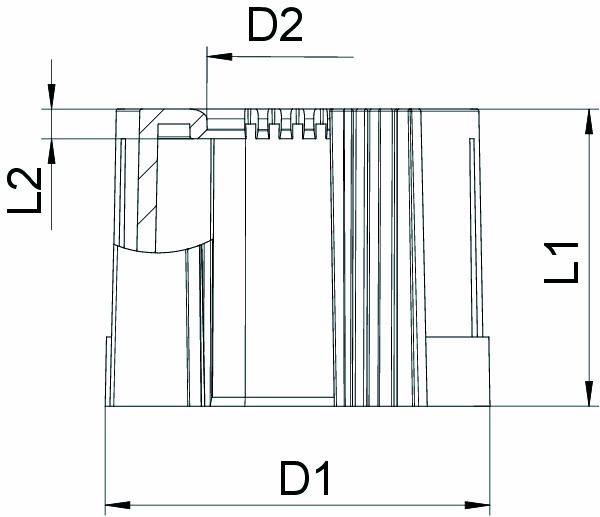 Steckendtülle Kst Ø63mm lgr unbeh hfr