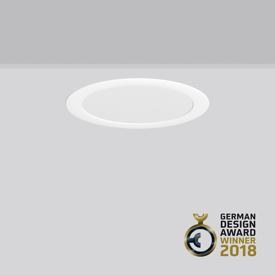 LED-Einbaustrahler 17W ToledoFlat 3000K 1650lm Konv 1LED Alu IP54 ws mt