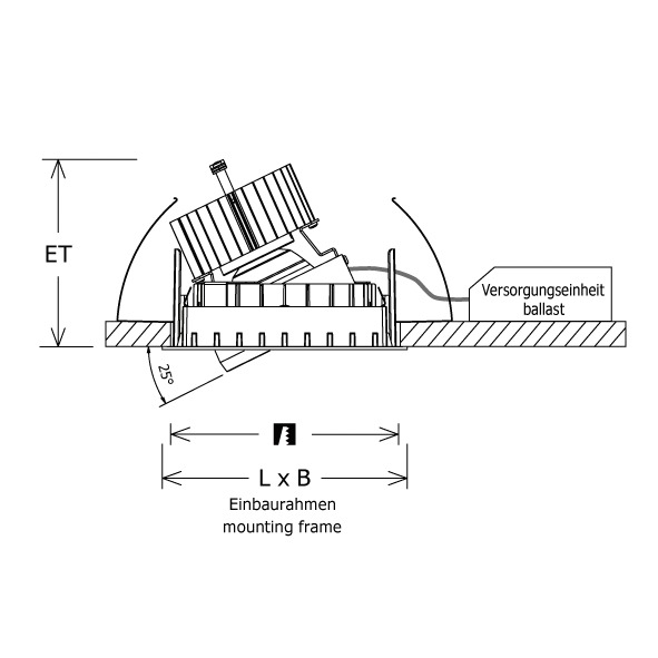 LED-Einbaustrahler 27W Scene 1 4000K ST 2880lm Konv 1LED IP20 ws mt Ø/EB100-0mm