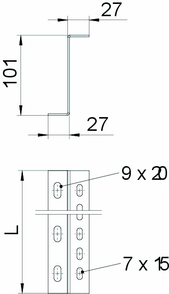 Tragkonsole 100x100mm ST