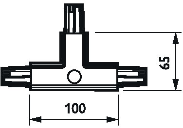 Kupplung/Verbinder T DALI Stromschienen sw 3p