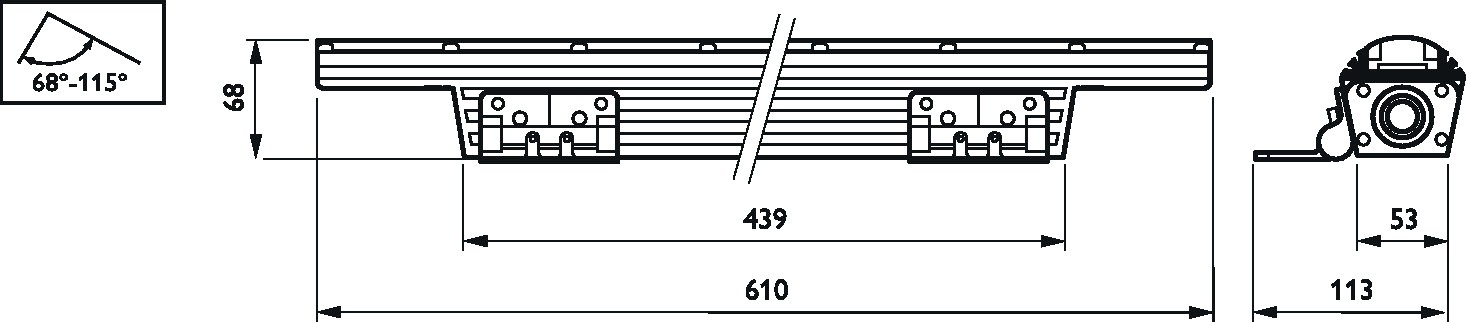 LED-Anbaustrahler 37W ColorGraze 1268lm Konv 1LED RGB Alu IP66 al mt Direktans