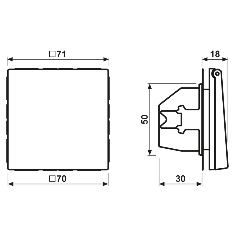 Steckdose 1f alu LS UP Klappd IP20