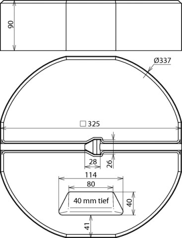 Fangeinrichtung Sockel Keil beton Ø337mm 17kg